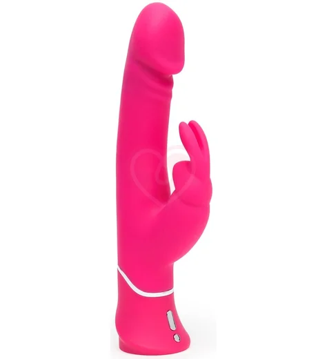 Вибратор с клиторальным стимулятором Happy Rabbit Realistic Dual Density розовый фото 1