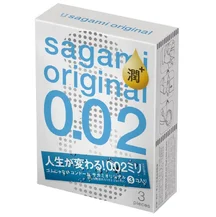 Полиуретановые презервативы Sagami Original 002 с дополнительной смазкой 3 шт