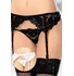 Пояс для чулок и стринги кружевные Soft Line Collection чёрные фото 1