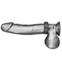 Кожаное кольцо на член на клепках Snap Cock Ring 4 см