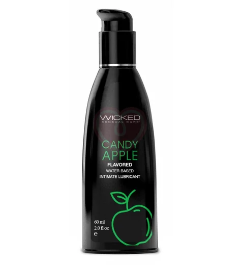 Оральный лубрикант Wicked Aqua Candy Apple со вкусом сахарного яблока 60 мл фото 1