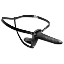 Тонкий двойной страпон Double Penetrix Strap-on чёрный