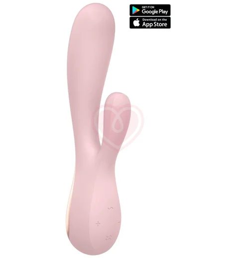 Вибратор со стимулятором клитора Satisfyer Mono Flex с приложением розовый фото 1