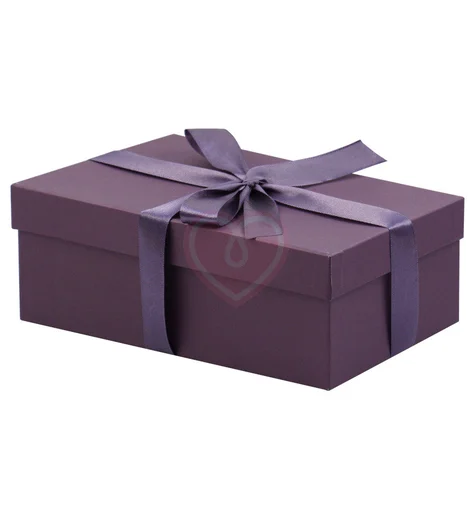 Подарочная коробка Ежевика 21х14 см пыльно-фиолетовая фото 1