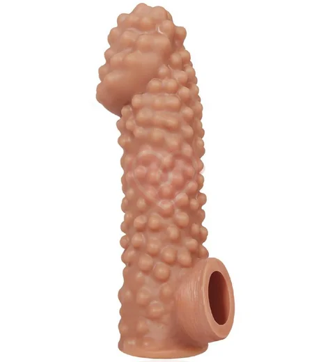 Насадка с бугорками и отверстием для мошонки Kokos Cock Sleeve CS004-L фото 1