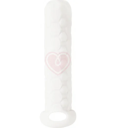 Насадка удлинитель с двусторонним рельефом Homme Long для 9-12 см белая фото 1