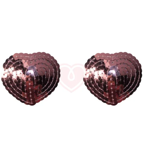 Пэстисы Burlesque Rand сердечки из пайеток розовые фото 1