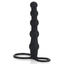 Страпон-насадка для двойного проникновения Love Rider Beaded Dual Penetrator чёрный
