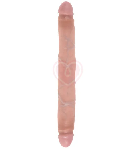 Фаллоимитатор двухсторонний гибкий King Cock Slim Double Dildo 31 см телесный фото 1