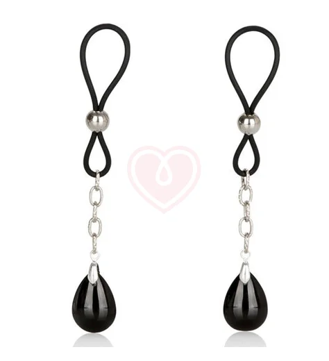 Зажимы на соски с кристаллами Nipple Play Non-Piercing Jewelry Onyx фото 1