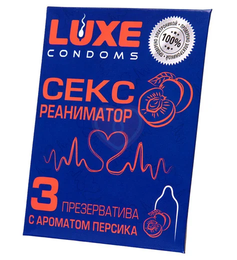 Ароматизированные презервативы Luxe Сексреаниматор персик 3 шт фото 1