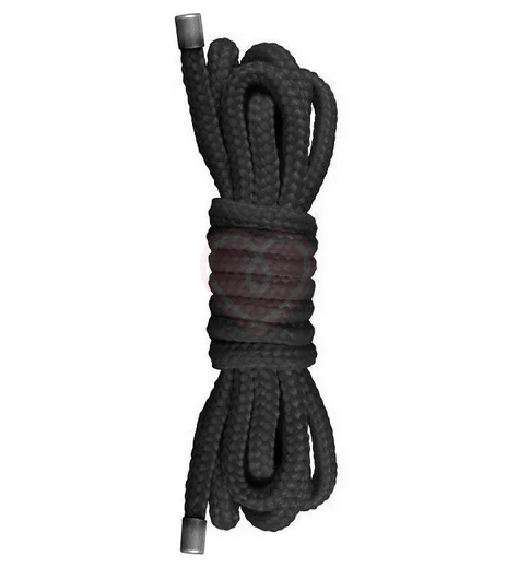 Верёвка Ouch! Japanese Mini Rope 1,5 метра чёрная фото 1