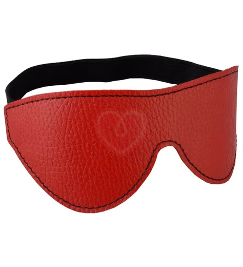 Маска Sitabella из натуральной кожи на резинке красная фото 1