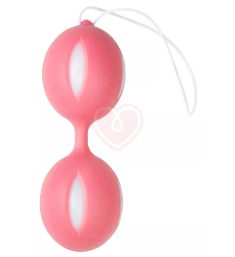 Вагинальные шарики для тренировок Кегеля Wiggle Duo Kegel Ball розовые фото 1