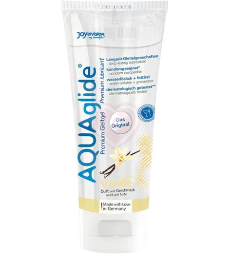 Съедобный лубрикант Aquaglide со вкусом ванили 100 мл фото 1