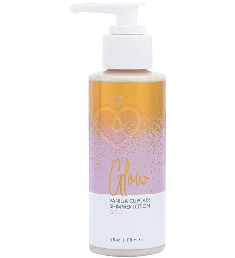 Мерцающий лосьон для тела CG Glow Vanilla Cupcake Shimmer Lotion с золотыми блестками и запахом вани фото 1