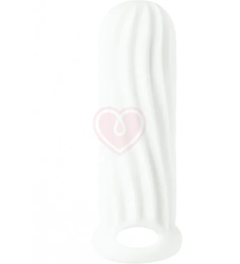 Насадка для увеличения диаметра с двусторонним рельефом Homme Wide для 11-15 см белая фото 1