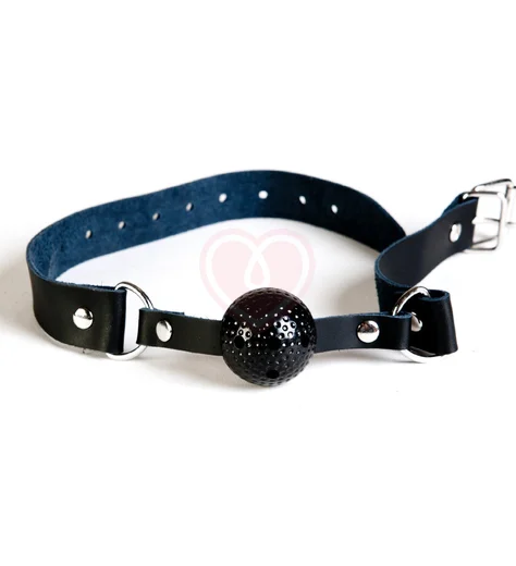 Кляп с отверстиями для дыхания ToyFa Theatre чёрный фото 1