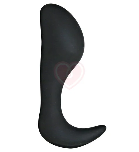 Анальный стимулятор с загнутой ручкой Black Velvets фото 1