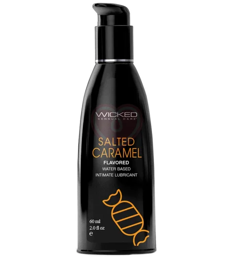 Оральный лубрикант Wicked Aqua Salted Caramel со вкусом солёной карамели 60 мл фото 1