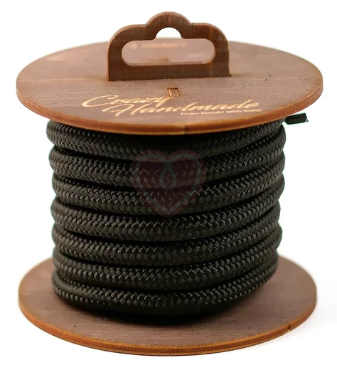 Нейлоновая верёвка для шибари на катушке чёрная 3 м фото 1