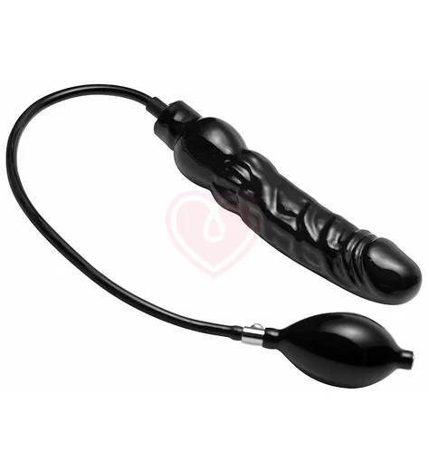 Расширяющийся фаллоимитатор Master Series Primal Inflatable Dildo чёрный фото 1