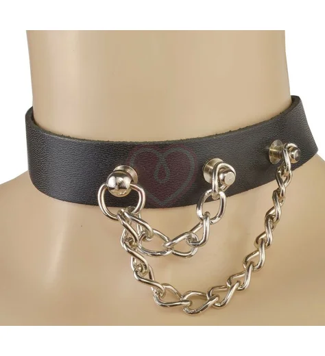 Тонкий чокер с двумя цепочками фото 1