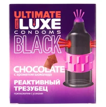 Презерватив Luxe Ultimate Black Реактивный Трезубец с ароматом шоколада 1 шт