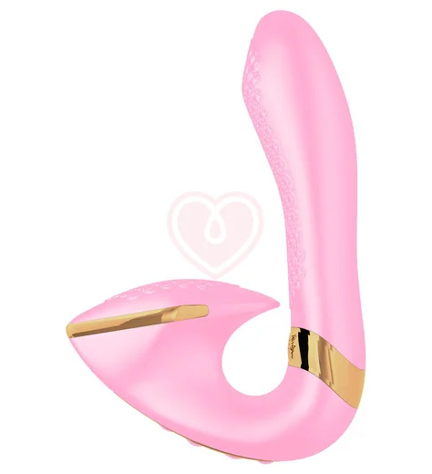 Вибратор с клиторальным кончиком Shunga SOYO нежно-розовый фото 1