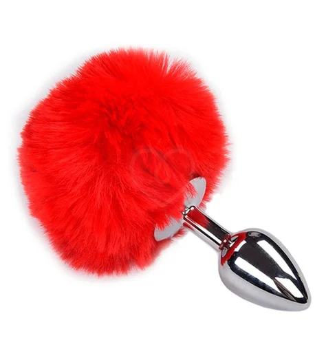 Анальная пробка Alive с красным хвостом фото 1