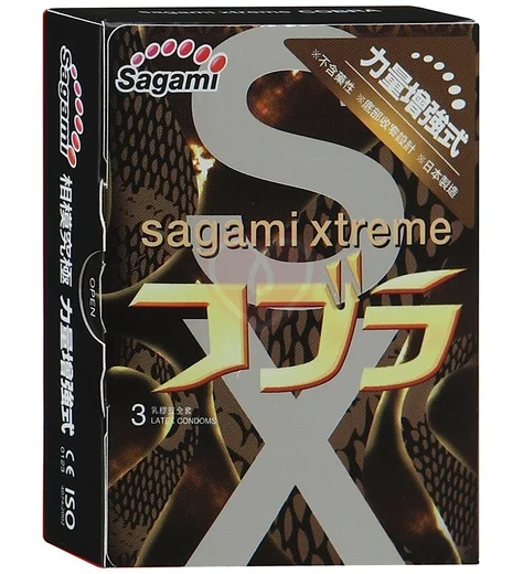 Презервативы Sagami Cobra конусообразные супер облегающие 3 шт фото 1