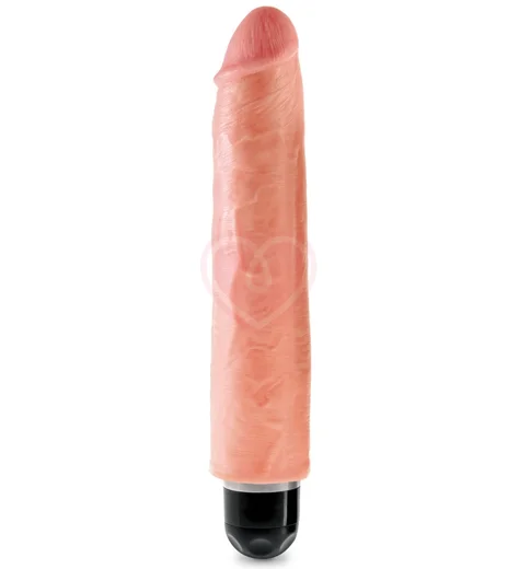 Вибратор King Cock Vibrating Stiffy 25 см телесный фото 1