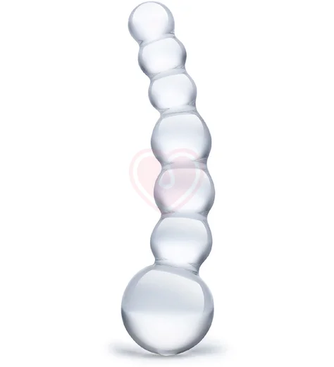 Стеклянный стимулятор Glas Beaded Dildo фото 1