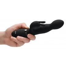 Вибратор Niva с ротацией и клиторальным стимулятором чёрный