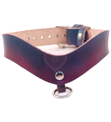 Ошейник Лунный Свет с колечком розово-синий фото 1