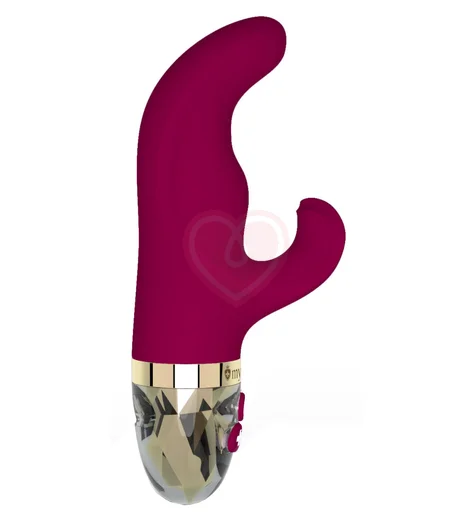 Вибратор с клиторальным стимулятором Mystim Hop Hop Bob бордовый фото 1