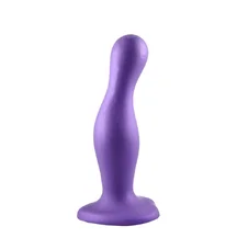 Изогнутый фаллоимитатор Strap-On-Me Dildo Plug Curvy размер L 15 см фиолетовый