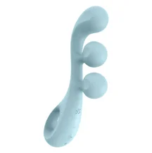 Вибратор с тремя кончиками Satisfyer Tri Ball 2 голубой