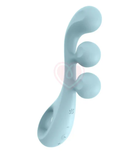 Вибратор с тремя кончиками Satisfyer Tri Ball 2 голубой фото 1