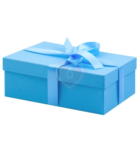 Подарочная коробка 21х14 см нежно-голубая фото 1