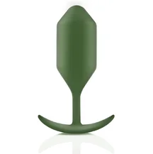 Утяжелённая анальная пробка для ношения b-Vibe Snug Plug 4 большая хаки
