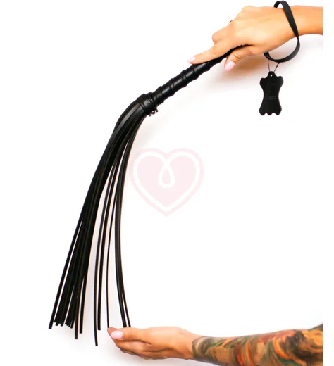 Флоггер Scandal из натуральной кожи чёрный фото 1