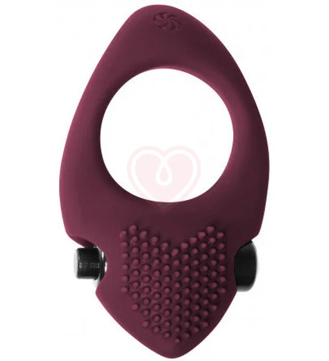 Эрекционное кольцо со съемной вибропулей Pure Passion Sunset бордовое фото 1