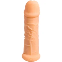 Насадка-удлинитель члена с двухсторонним рельефом Real Extra Size Bubbles