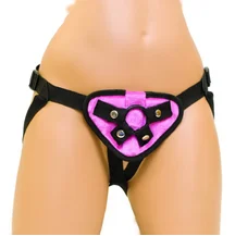 Плюшевый пояс для страпона Strap On Harness Pink розовый