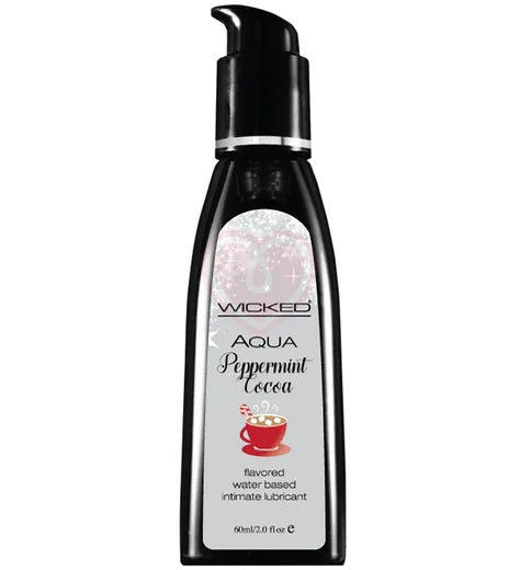 Оральный лубрикант Wicked Aqua Peppermint Cocoa со вкусом мятного какао 60 мл фото 1