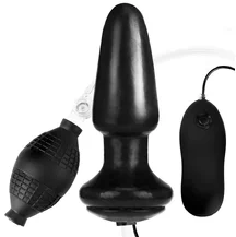 Надувная анальная пробка с вибрацией Lux Fetish