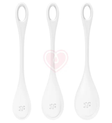 Набор из 3 вагинальных шариков Satisfyer Yoni Power 1 белый фото 1
