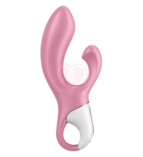 Расширяющийся вибратор с клиторальным стимулятором Satisfyer Air Pump Bunny 2 розовый фото 1
