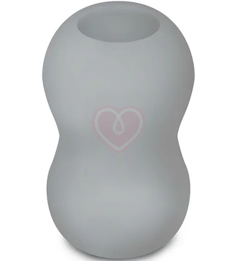 Рельефный мастурбатор Mini Double Bubble серый фото 1